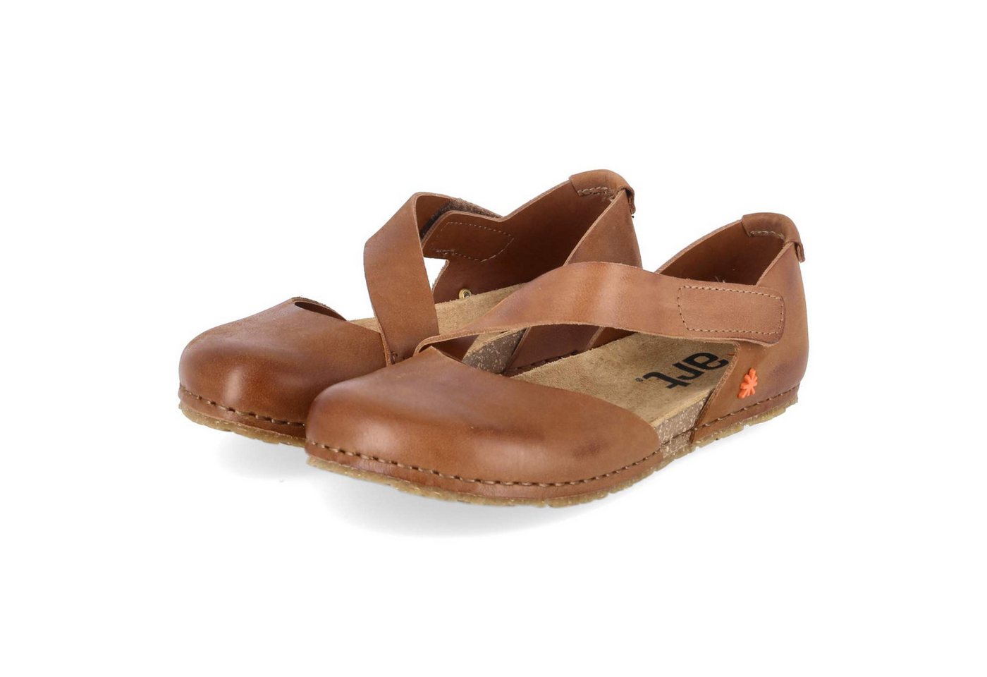 ART 0384 ROMA CUERO Damen Glattleder brown Keilsandalette