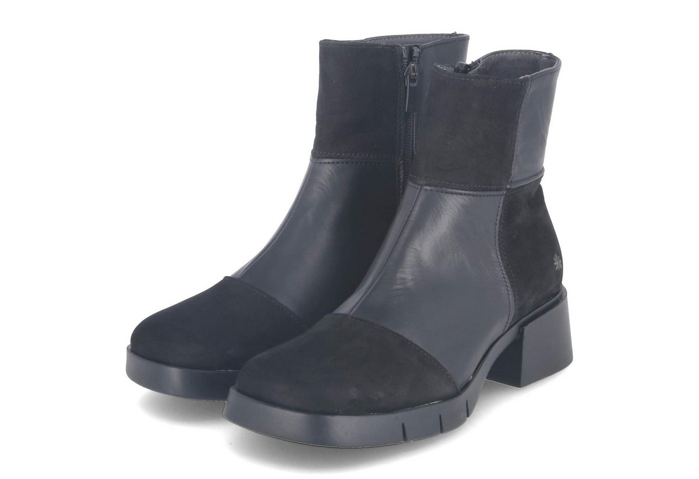 ART 1285 Multi Black Damen Leder schwarz Schlupfstiefel