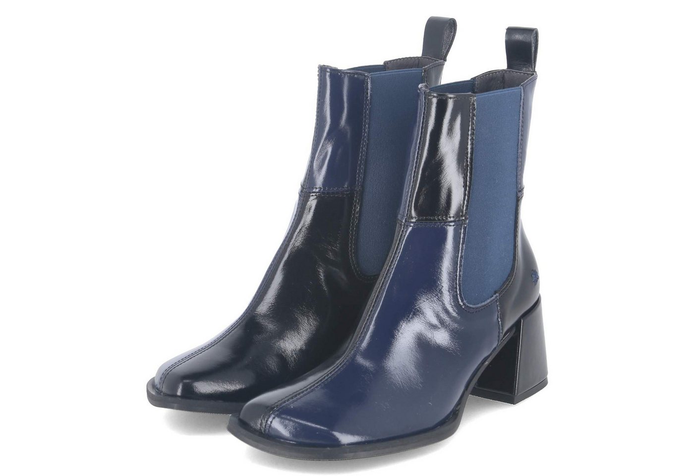 ART 1707 Nappa Shinny Navy Damen Lackleder blau Schlupfstiefel