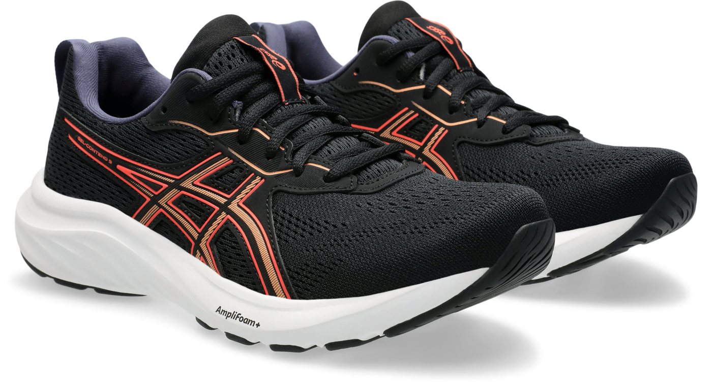 ASICS GEL-CONTEND 9 Laufschuh mehr Dämpfung (schwarz/orange)