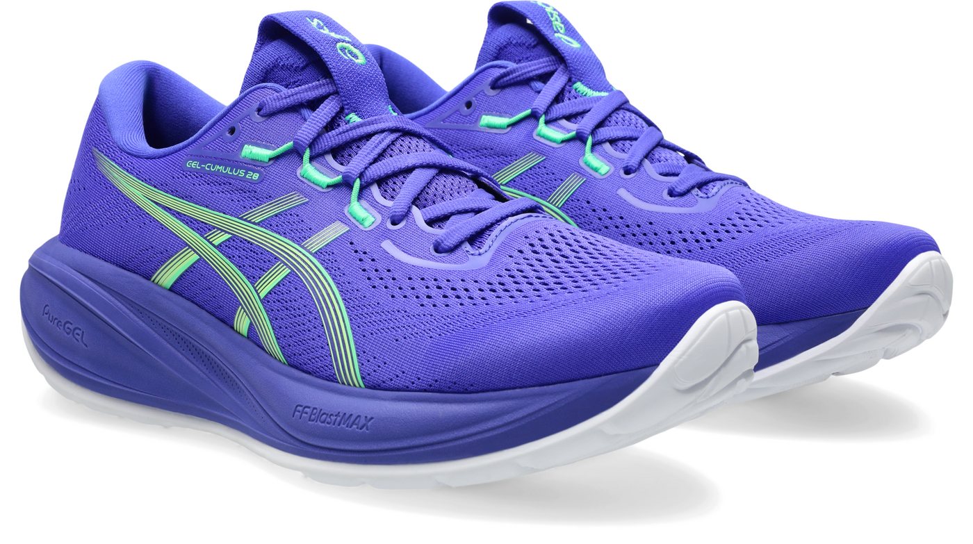 ASICS GEL-CUMULUS 28 Laufschuh mit PureGEL Dämpfung, mit FF BLAST MAX Mittelsohlen-Foam (grün)