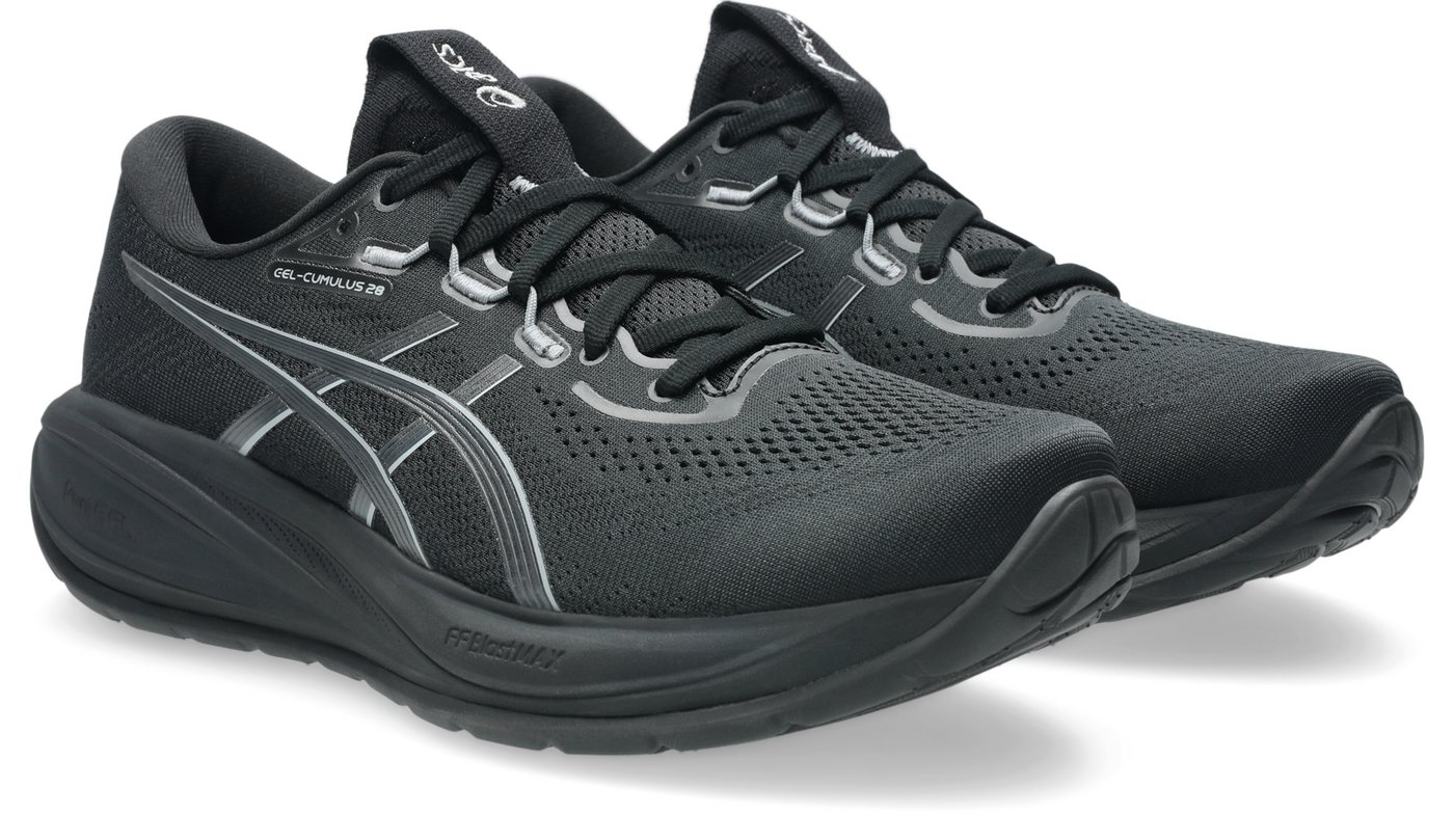 ASICS GEL-CUMULUS 28 Laufschuh mit PureGEL Dämpfung, mit FF BLAST MAX Mittelsohlen-Foam (schwarz/grau)