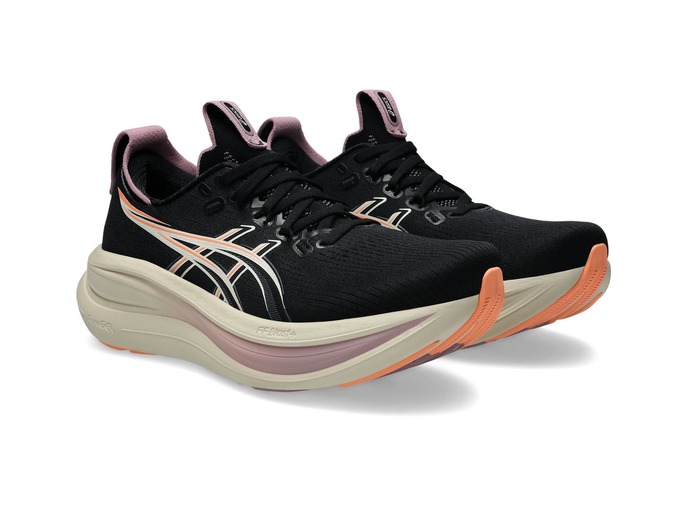 ASICS GEL-NIMBUS 28 Laufschuh für Erwachsene, mit leicht profiliertem Laufsohlenprofil (schwarz/lila)