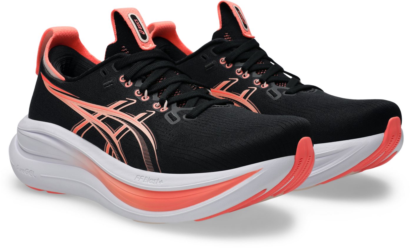 ASICS GEL-NIMBUS 28 Laufschuh für Erwachsene, mit leicht profiliertem Laufsohlenprofil (schwarz/rosa)