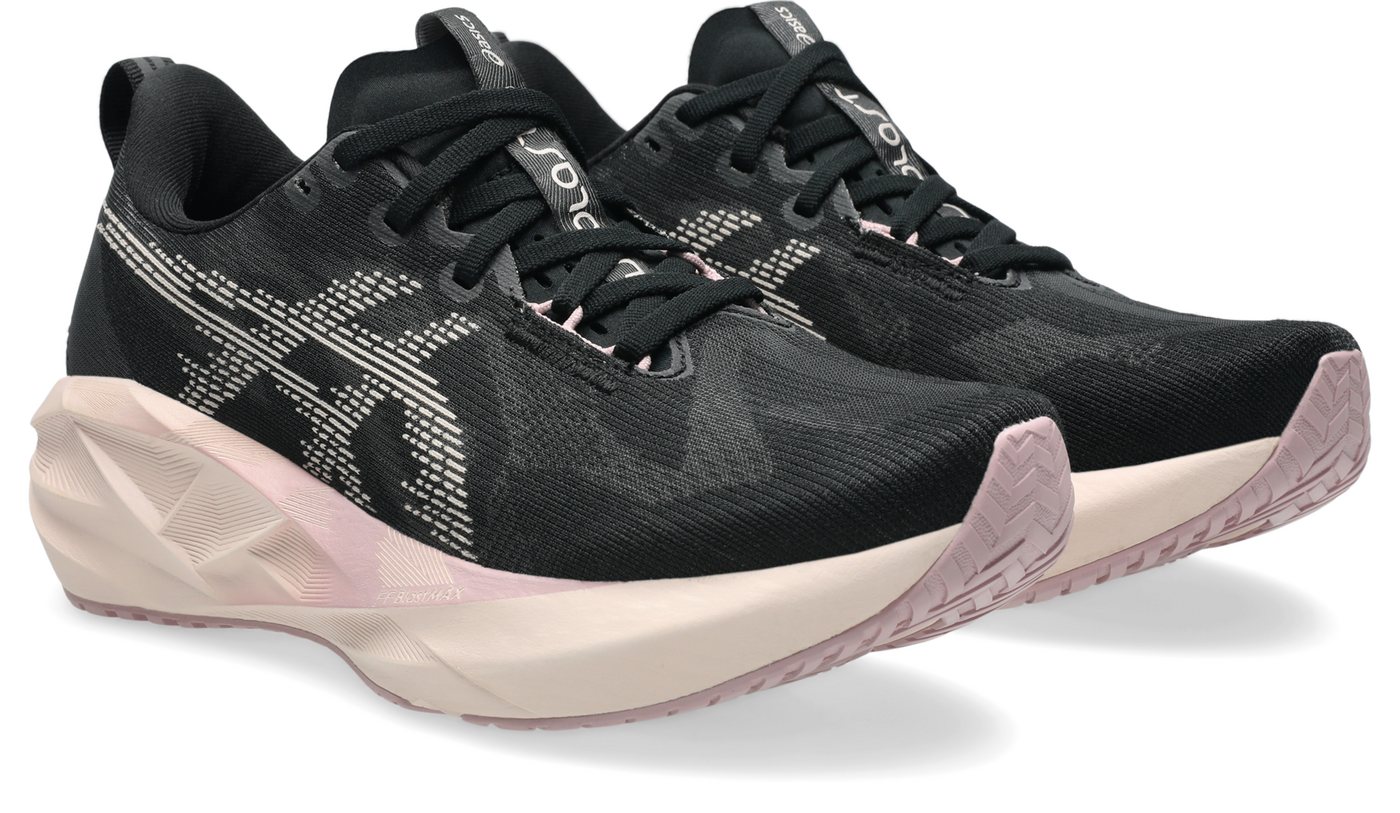 ASICS NOVABLAST 5 Laufschuh mit Engineered Jacquard Mesh-Obermaterial, mit FF BLAST MAX Foam (schwarz/rosa)