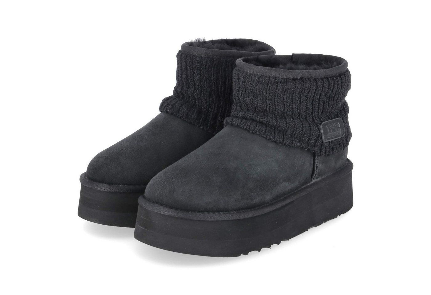 Australia Luxe Collective Australia Luxe FAMPS205N-BL Damen Leder & Textil schwarz Chelseaboots