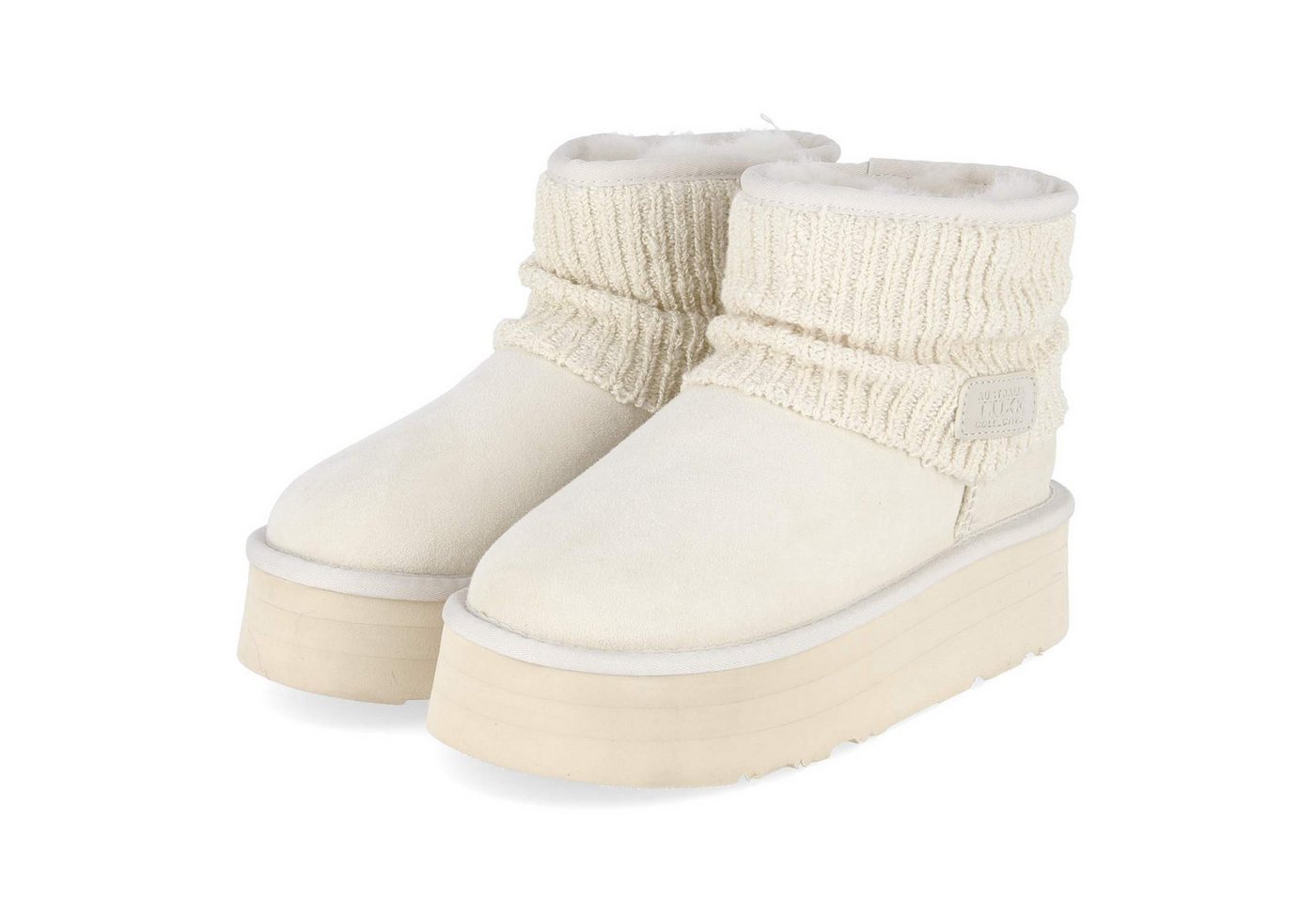 Australia Luxe Collective Australia Luxe FAMPS205N-CR Damen Leder & Textil beige Chelseaboots