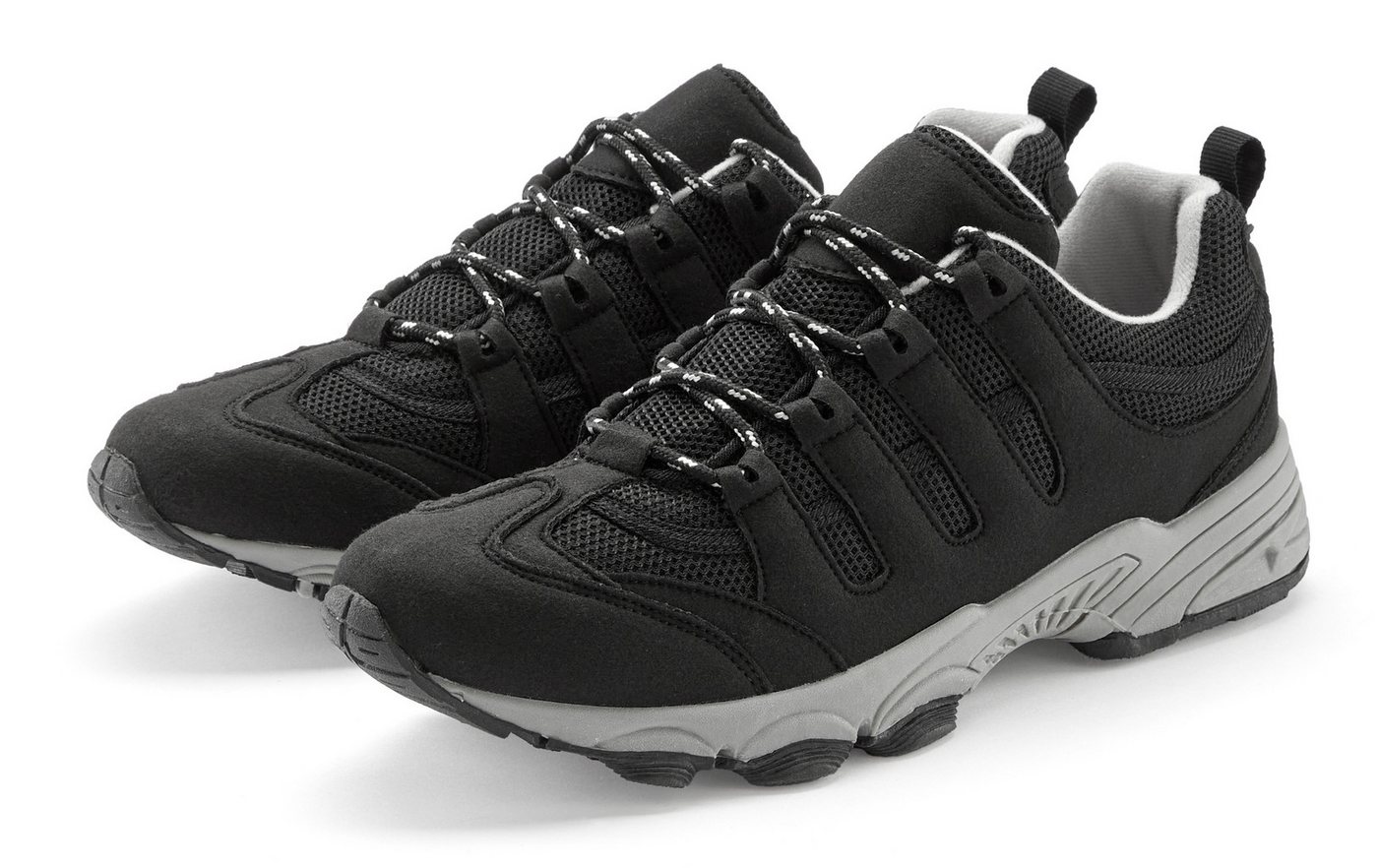 AUTHENTIC LE JOGGER Schnürschuh Sneaker Schnürhalbschuh,Freizeitschuh,Outdoor-Trekking-Look VEGAN (gelb/schwarz)