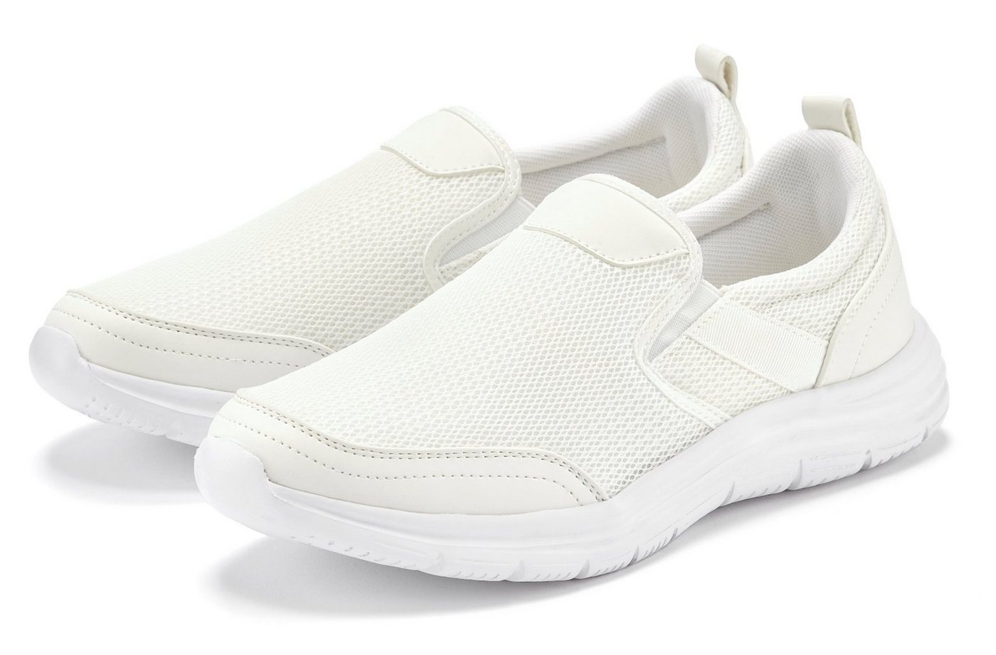 AUTHENTIC LE JOGGER Slipper, Halbschuhe, Freizeitschuhe, Sneaker zum Reinschlüpfen Unisex VEGAN (weiß)