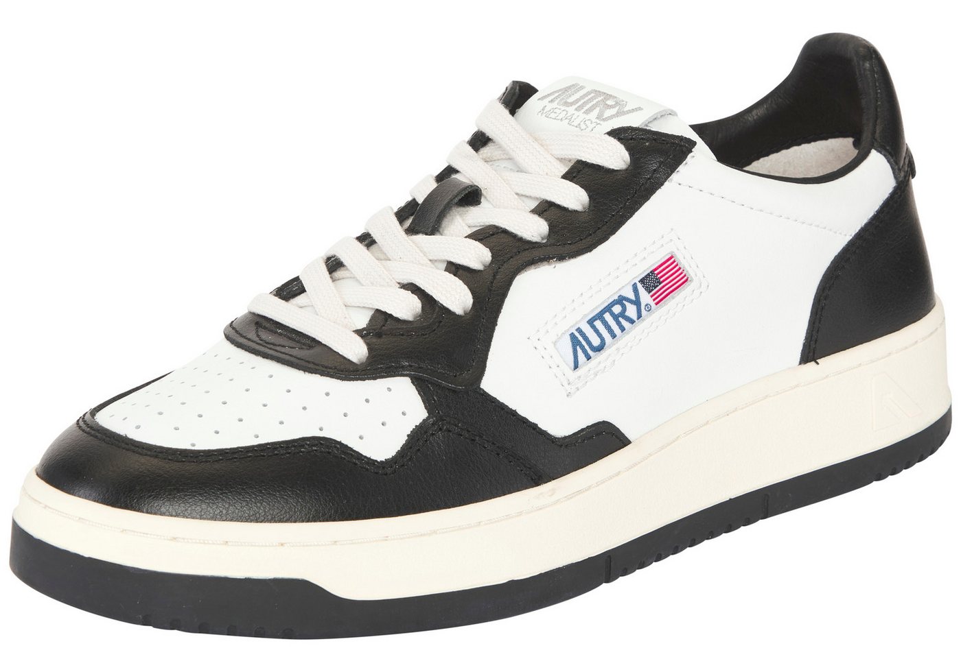 AUTRY MEDALIST LOW Sneaker aus Leder (weiß/schwarz)
