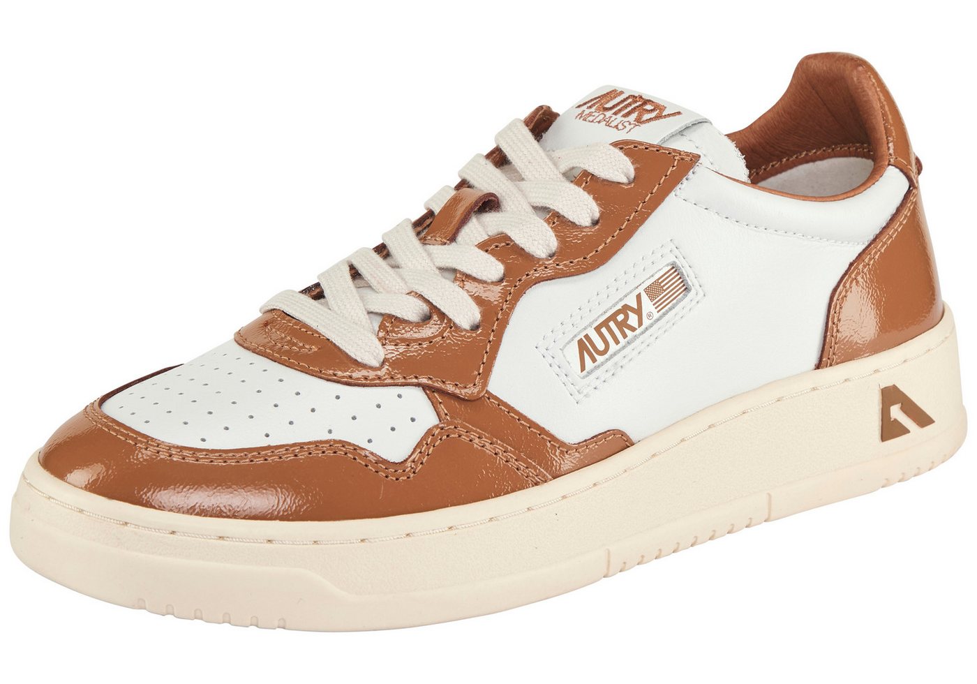 AUTRY Medalist Low Sneaker (LEA/PAT WHT/BRNSUG)