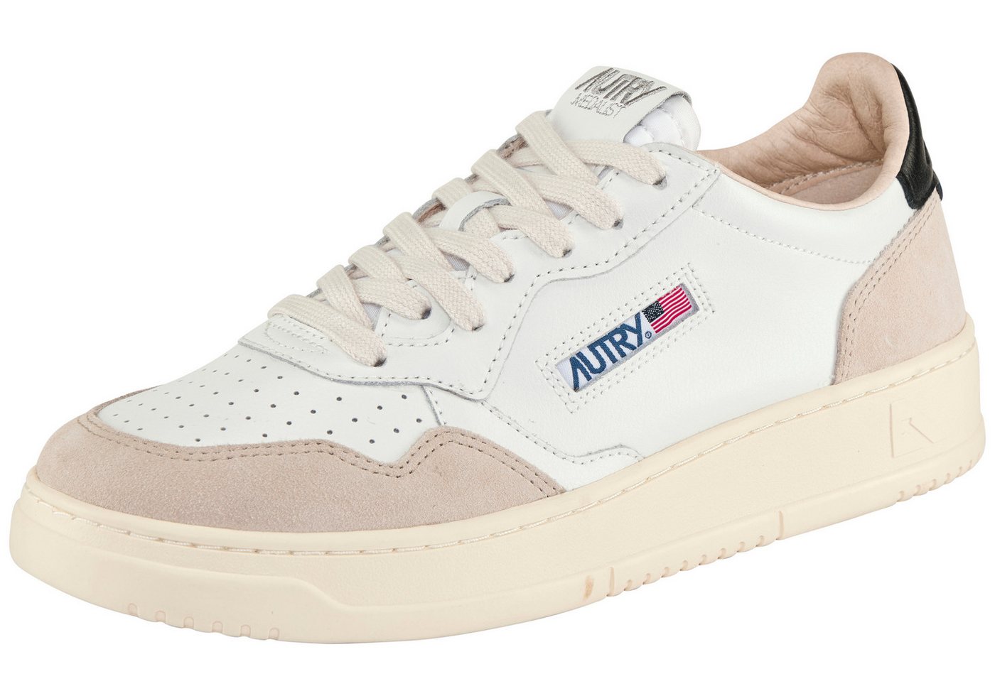 AUTRY Medalist Low Sneaker (LEAT/SUEDE WHT/BLK)