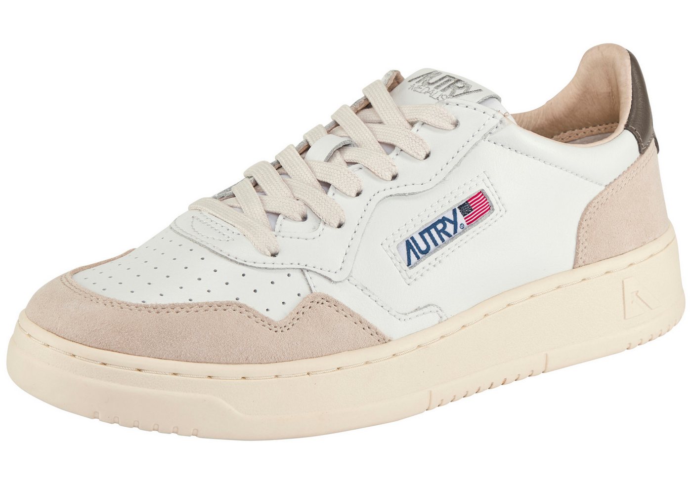 AUTRY Medalist Low Sneaker (LEAT/SUEDE WHT/MOREL)