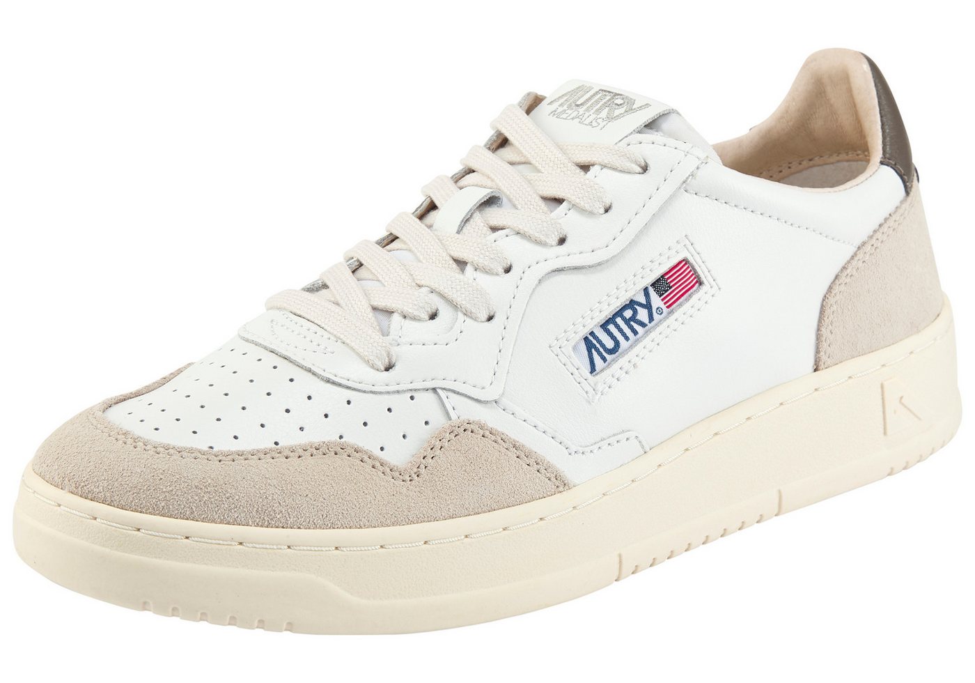 AUTRY MEDALIST LOW Sneaker (LEAT/SUEDE WHT/MOREL)