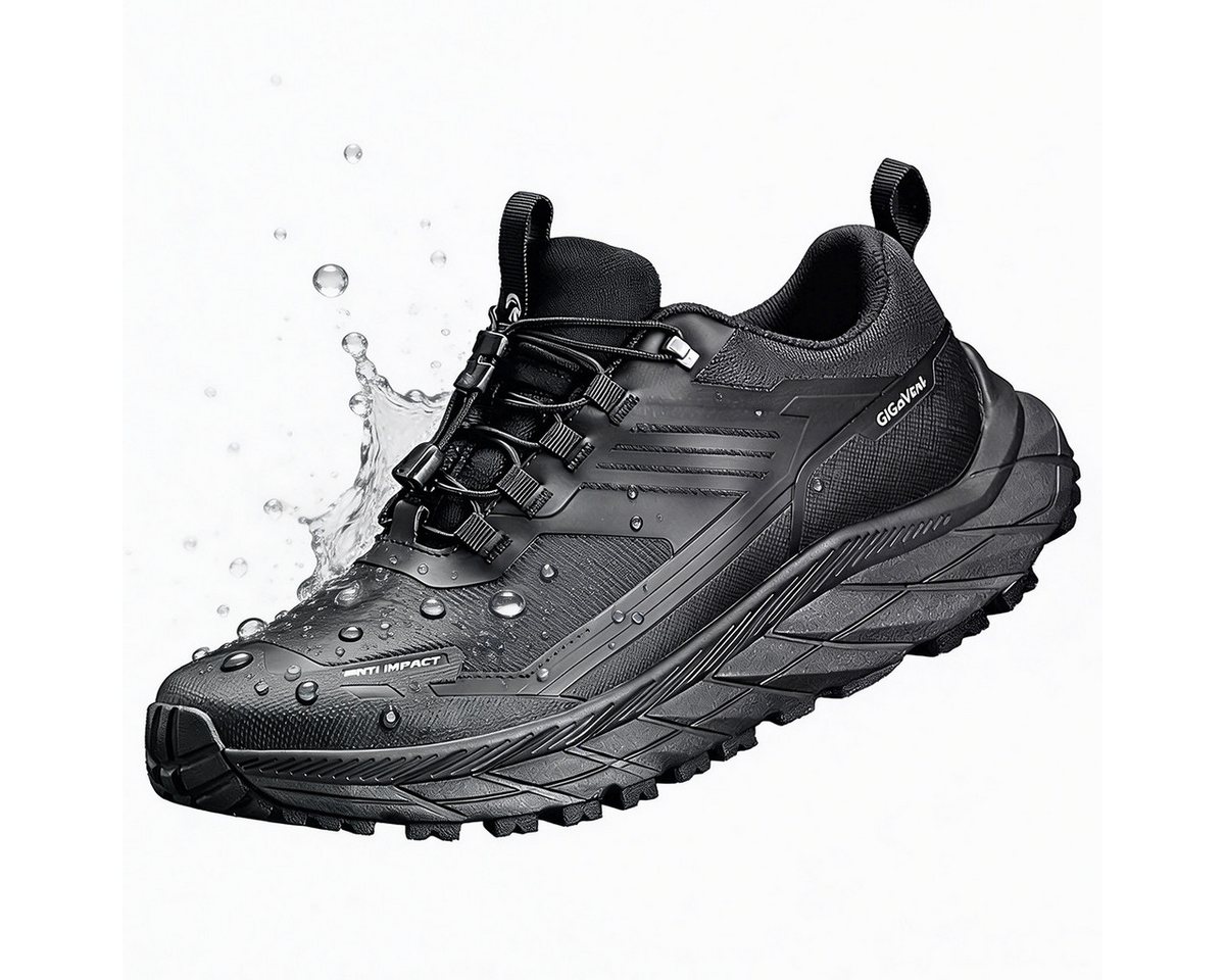 AVOCCO Leichte Outdoor-Schuhe für Herren,Sneaker, Schnellschnürung Wanderschuh (atmungsaktiv, Trekking, Camping, 1-tlg., Trail-Laufschuhe, Mode Sport Warrior Stiefel) wasserdicht, der Pendler, Geschenke für Männer (schwarz)