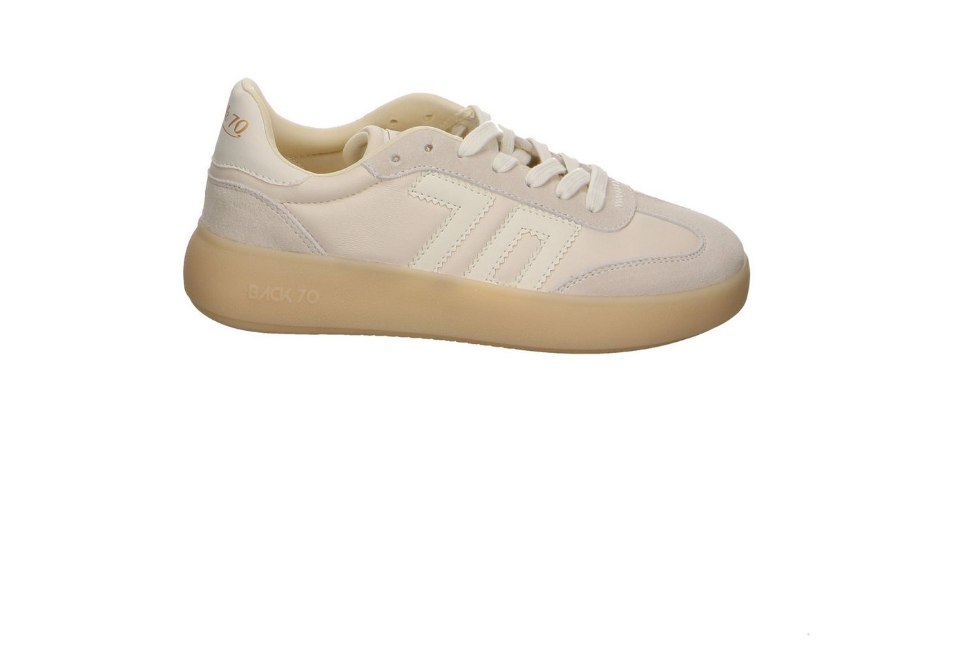 Back 70 Brooklyn Leder Schnürschuhe beige Schnürschuh
