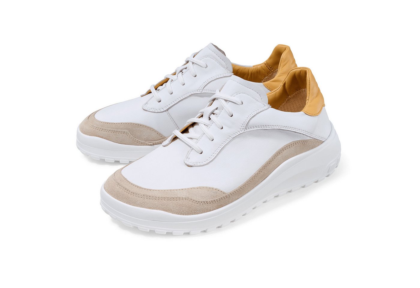 BÄR Quinn Schnürschuh 100% Zehenfreiheit (weiß/beige)