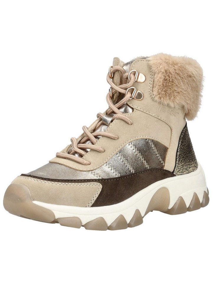 BAGATT Stiefelette Lederimitat/Textil . Schnürstiefelette