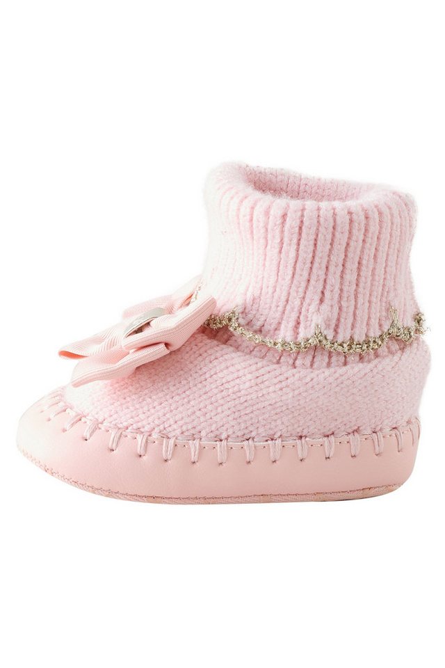 Baker by Ted Baker Baby Girl gestrickte Stiefelchen mit Schleife e Stiefel (1-tlg) (rosa)