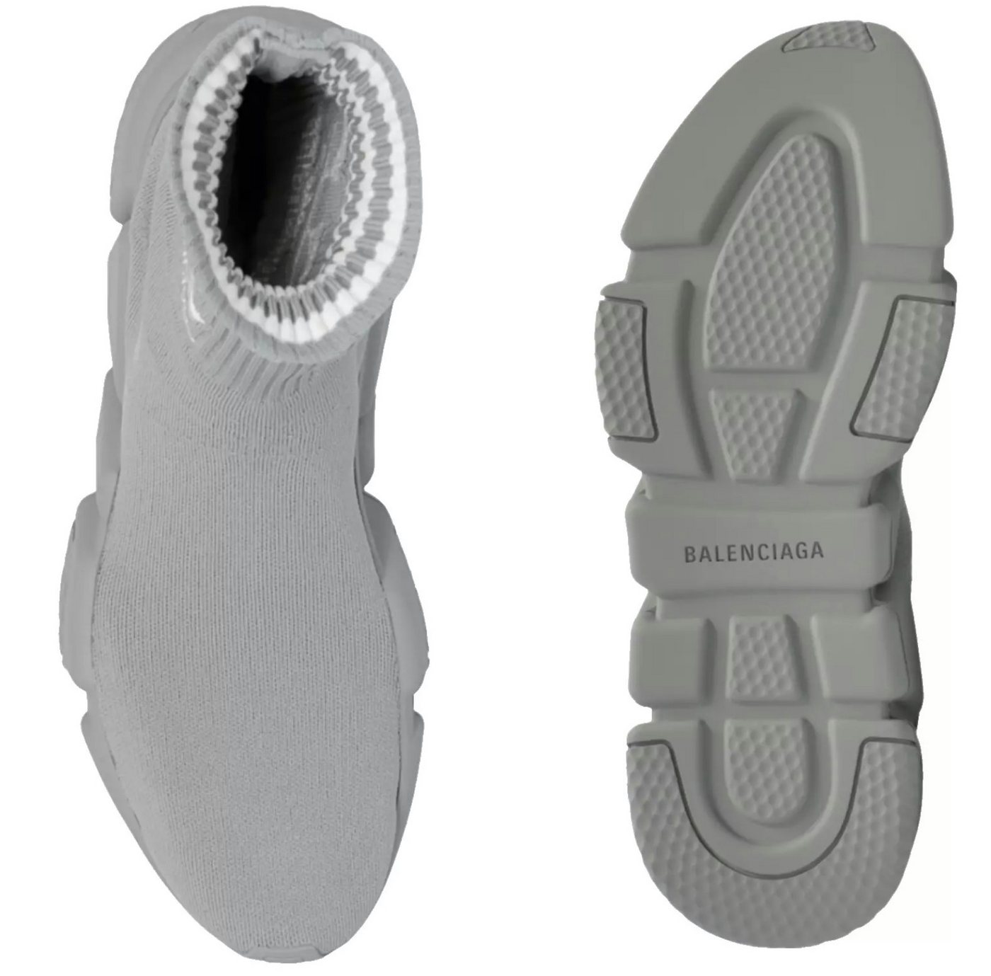 Balenciaga X Speed LT Knit High Top Socken Schuhe Trainers Sneaker Hergestellt in Italien, bekannt für höchste Qualität (grau)