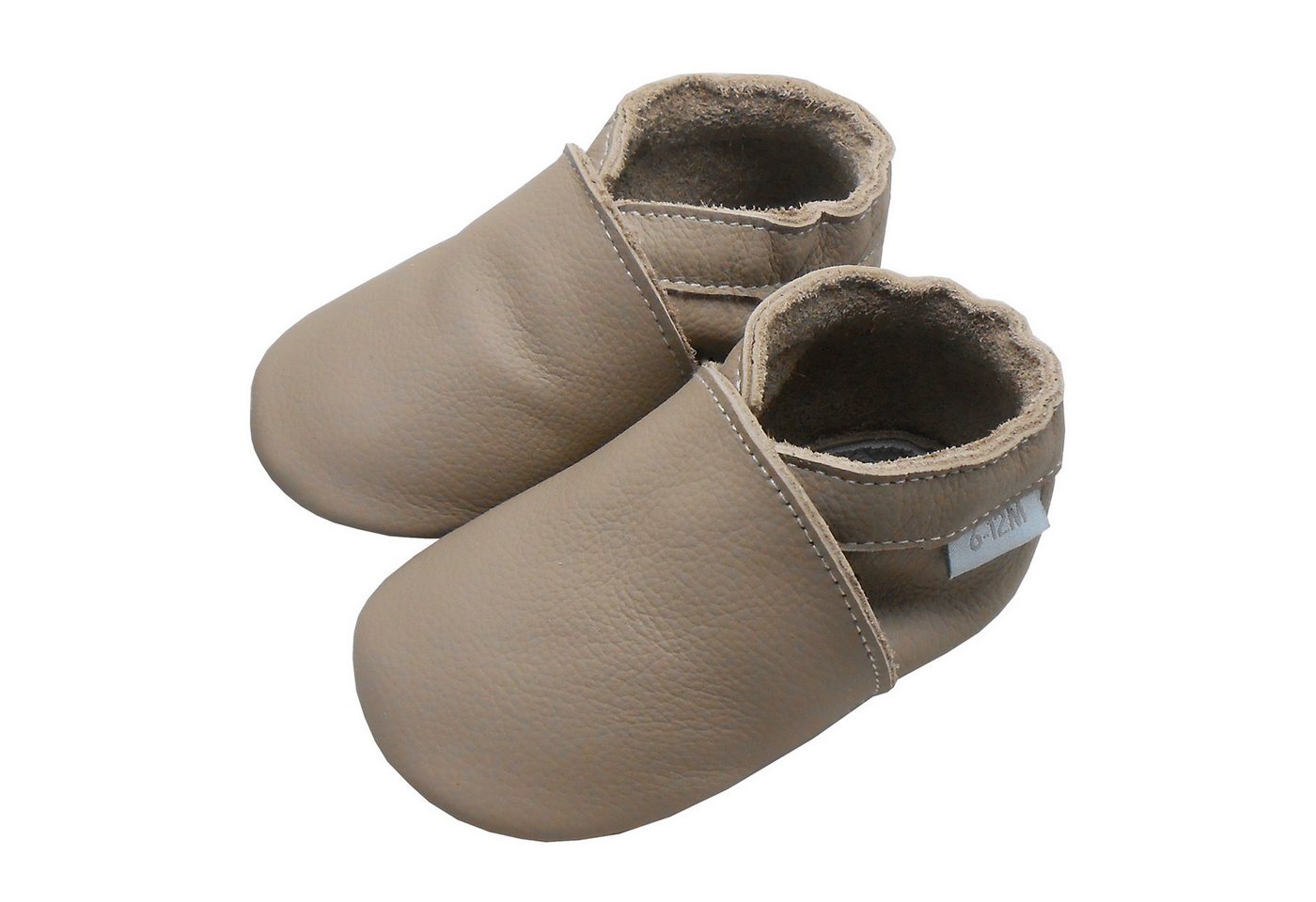 Basrakids Baby Lauflernschuhe Leder weich rutschfest Krabbelschuhe Hausschuh Rutschfest