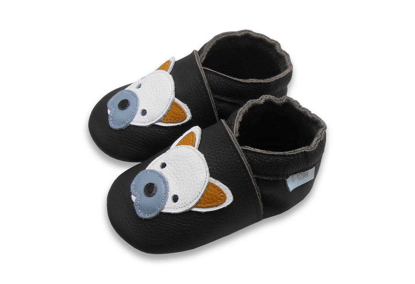 Basrakids Baby Leder Lauflernschuhe rutschfest Hausschuhe Krabbelschuh