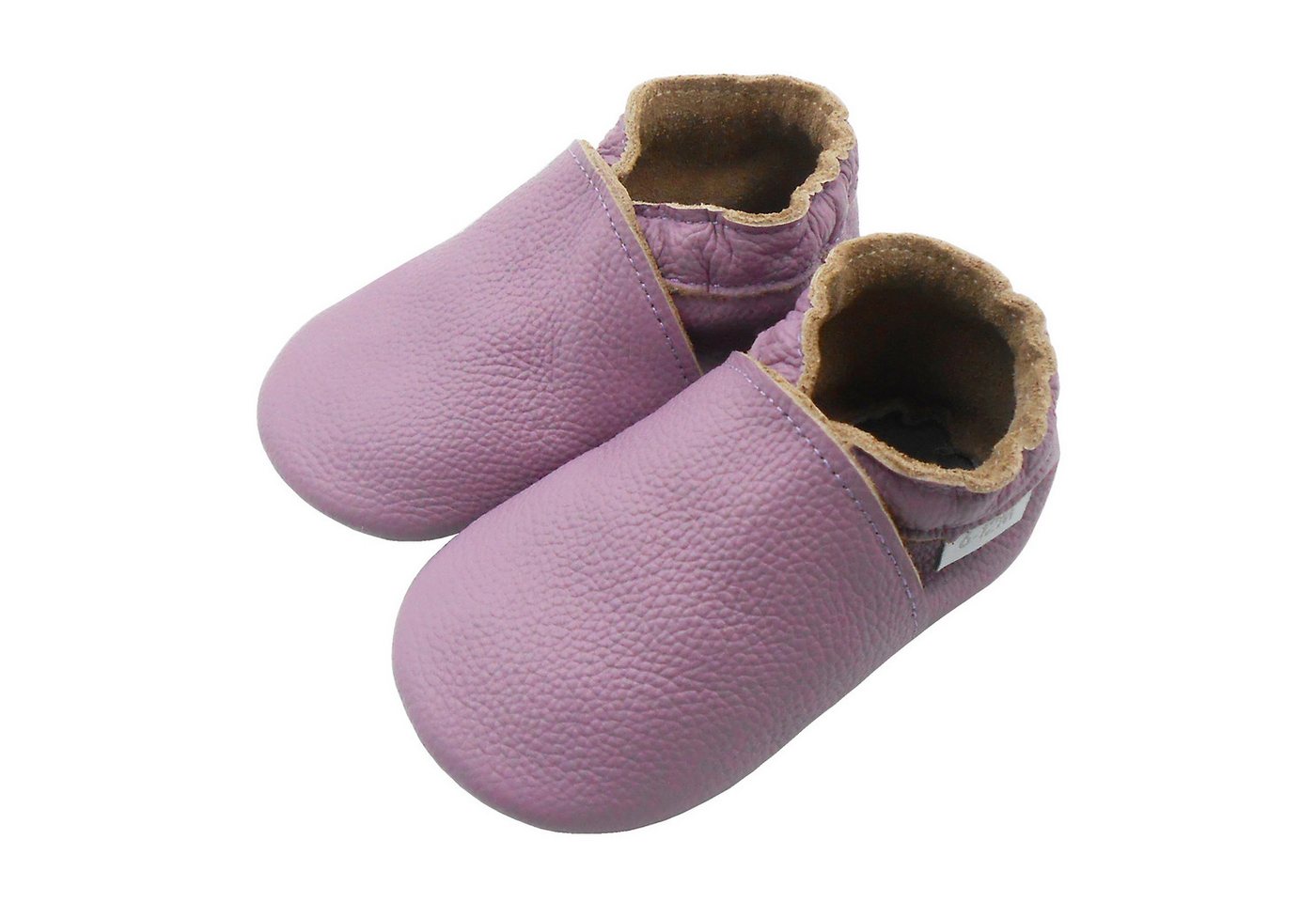 Basrakids Einfarbig Krabbelschuhe Lauflernschuhe Hausschuh Lederpuschen Hausschuh Rutschfest