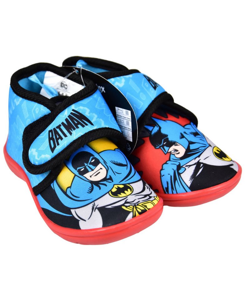 Batman DC Comics Hausschuh Jungen Pantoffel mit Klettverschluss Gr. 22-27