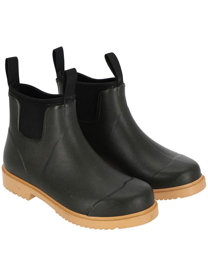 Baumfuchs Gummistiefelette Damen Halbhoher Gummistiefel unifarben mit Anziehhilfe