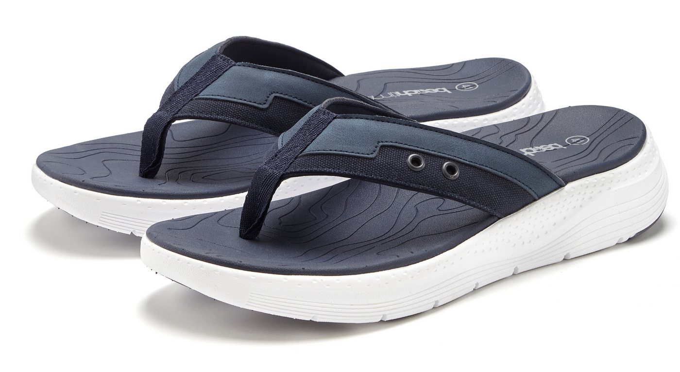 Beachtime Badelatsche, Flip Flop, Sommerschuhe, Badepantolette, Badeschlappe Badezehentrenner NEU Pantolette mit wasserabweisender und leichter Sohle VEGAN