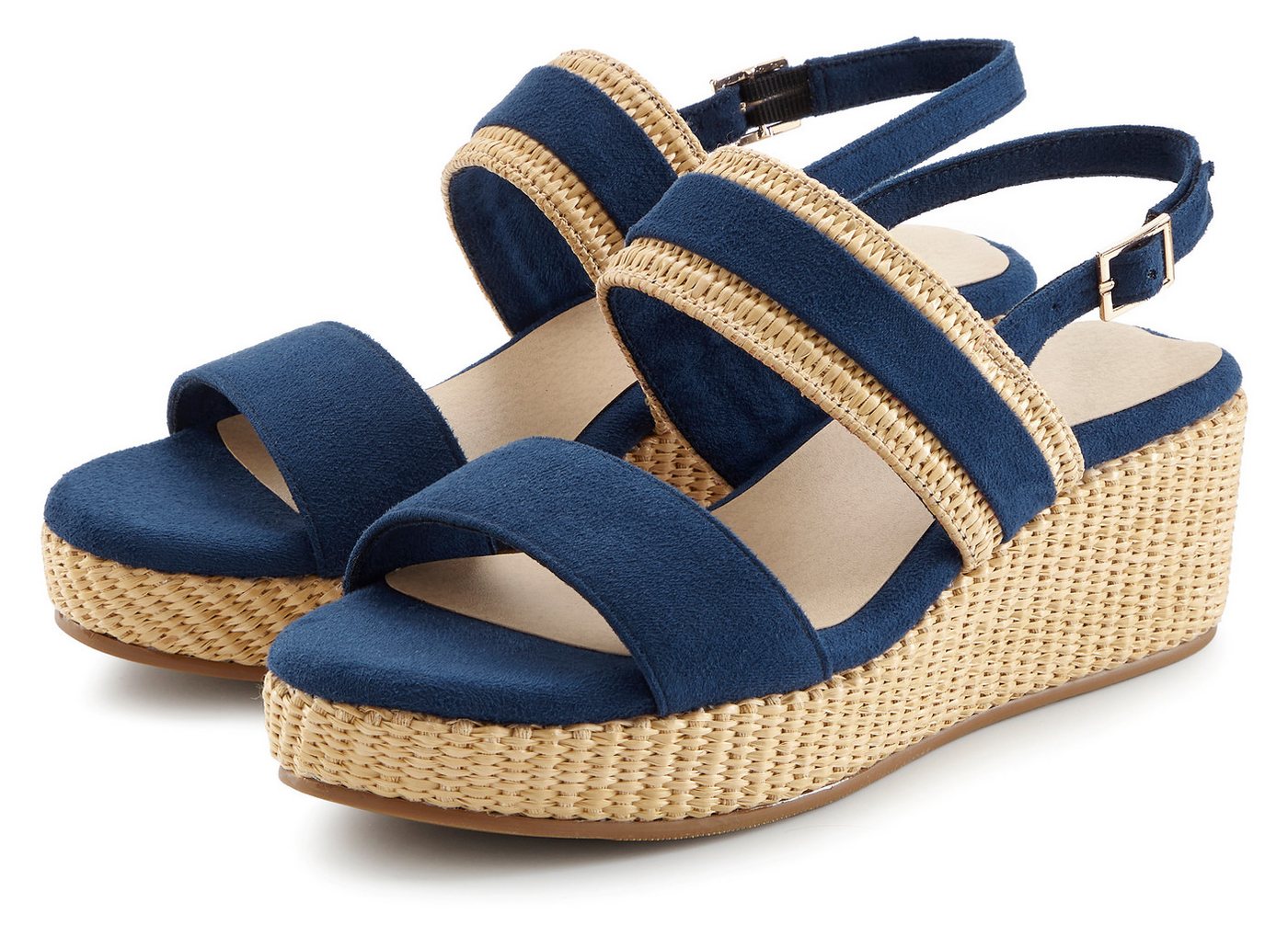 Beachtime Sommerschuh, Sandale, offener Schuh, Keilsandalette, Sandalette NEU mit Keilabsatz VEGAN
