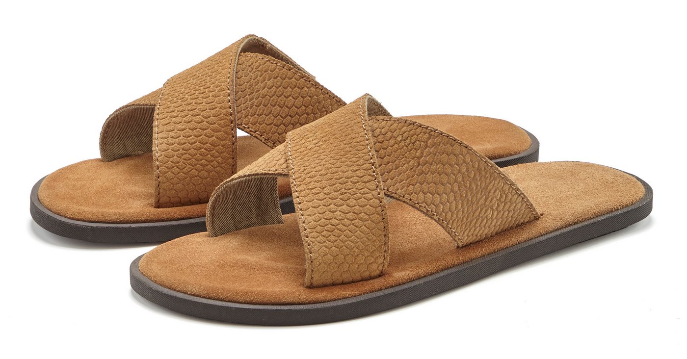 Beachtime Sommerschuhe, offener Schuh, Sandale Pantolette NEU aus weichem Leder mit leichter Sohle