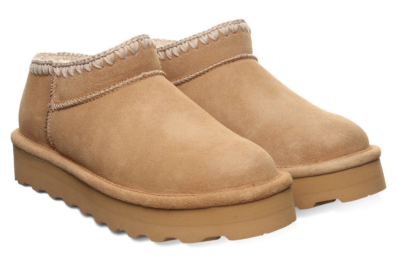 Bearpaw Lyanna Platform Winterboots Plateauboots, Schlupfstiefel mit Plateausohle (braun)