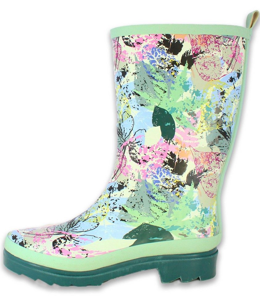 Beck Damen Gummistiefel Spring Gummistiefel (stylischer Damenstiefel, für trockene Füße bei Regenwetter) wasserdicht, modernes Design, herausnehmbare Innensohle