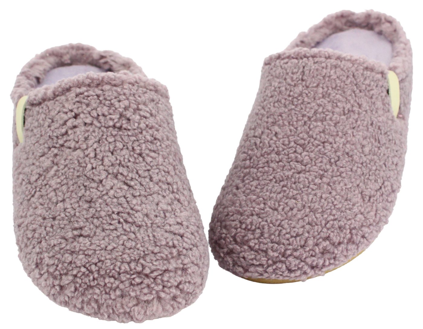 Beck Damen Pantoffel Jule im Teddy-Look Hausschuh