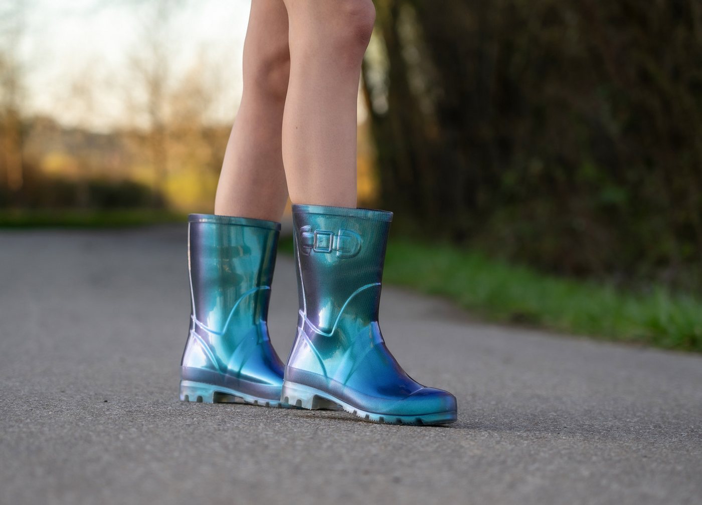 Beck Damen Regenstiefel Glossy Gummistiefel (für trockene Füße bei Nässe und Matschwetter) ein Hingucker für jedes Alter