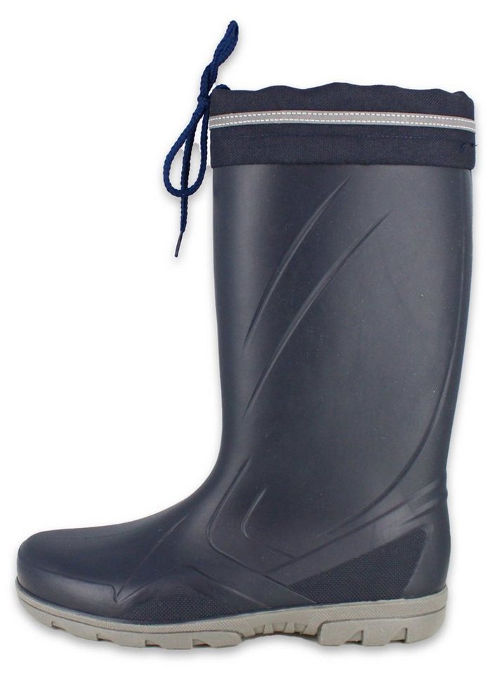 Beck Damen Regenstiefel Sailor Gummistiefel (klassischer Stiefel, für trockene, warme Füße) wasserdicht, robust, strapazierfähig, herausnehmbare Einlegesohle (blau)