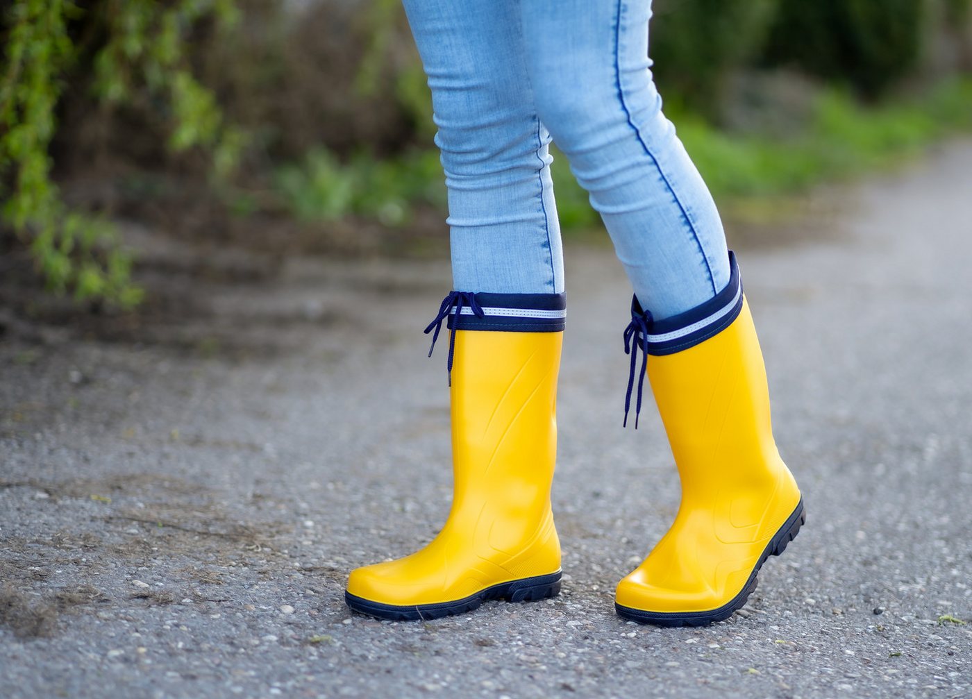 Beck Damen Regenstiefel Sailor Gummistiefel (klassischer Stiefel, für trockene, warme Füße) wasserdicht, robust, strapazierfähig, herausnehmbare Einlegesohle