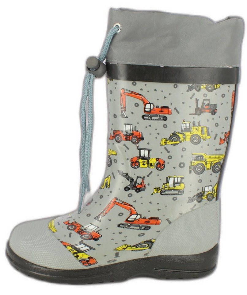 Beck Gummistiefel Baustelle Gummistiefel (wasserdichter, schmaler Stiefel, für trockene Füße bei Regenwetter) flexibler Naturkautschuk, robuste Vorder- und Hinterkappe