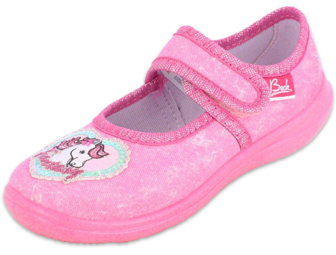 Beck Hausschuh Fantasy World Hausschuh (atmungsaktive Materialien, für Kindergarten, Schule, Zuhause) schmale Passform