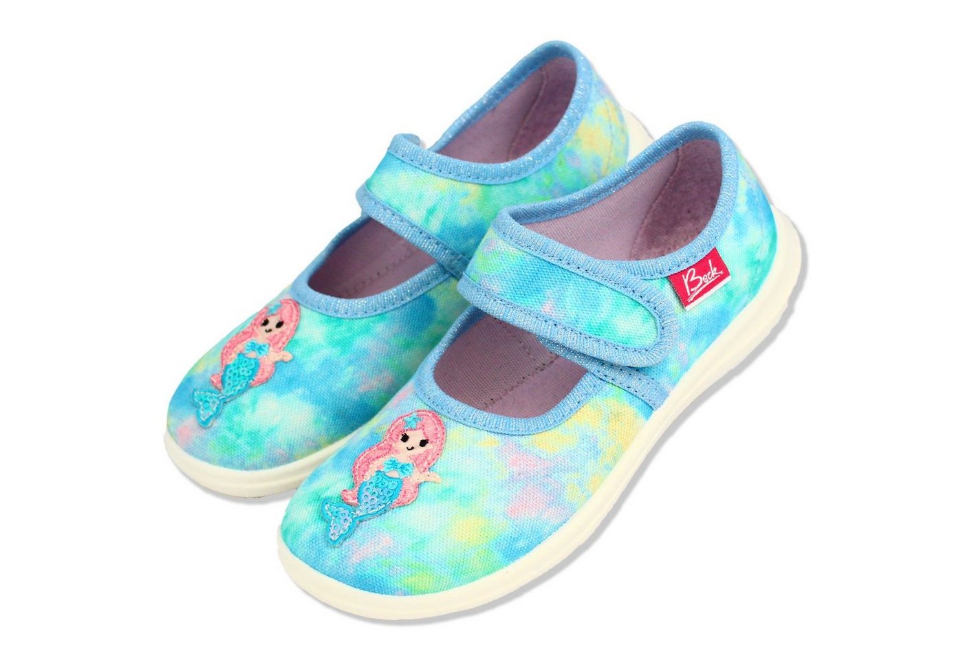 Beck Hausschuh Nixe Hausschuh atmungsaktiv, schmale Passform, topmodisches Design