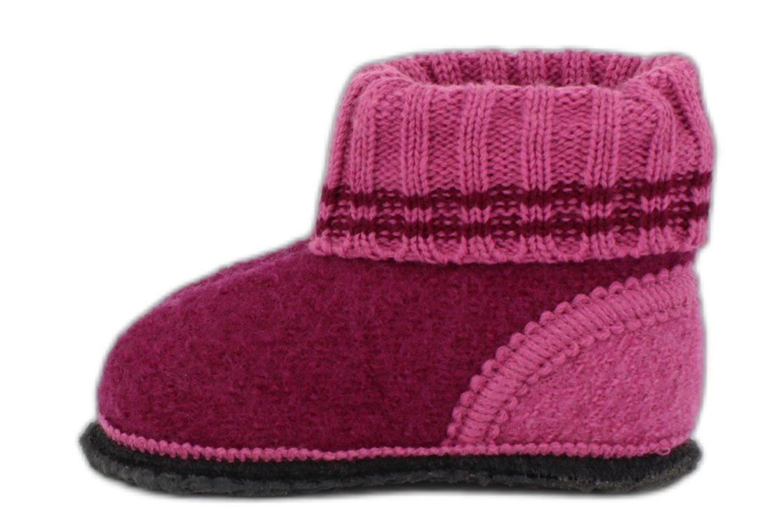 Beck Hüttenschuh Oetz Hüttenschuhe (aus Österreich, reine Schurwolle, für Kinder, Damen und Herren) rutschfeste Laufsohle