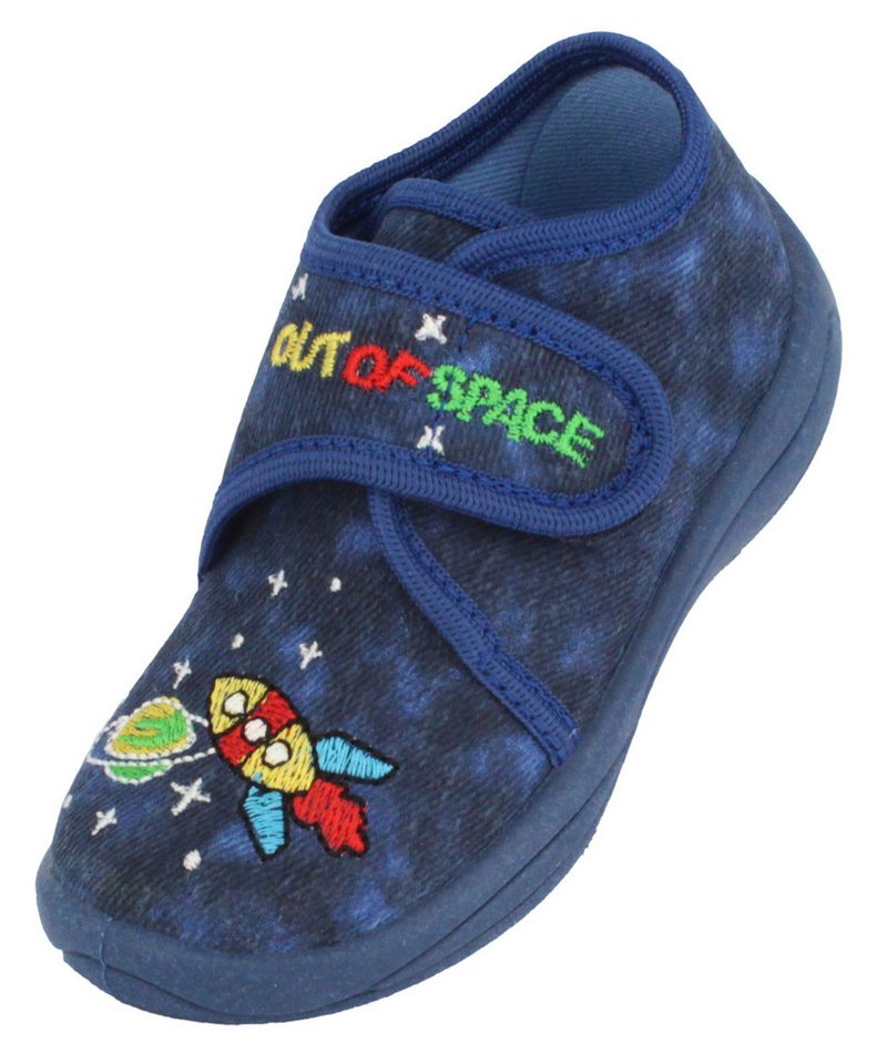Beck Kleinkind Hausschuh Spacy Hausschuh mit hochwertiger, liebevoller Stickerei