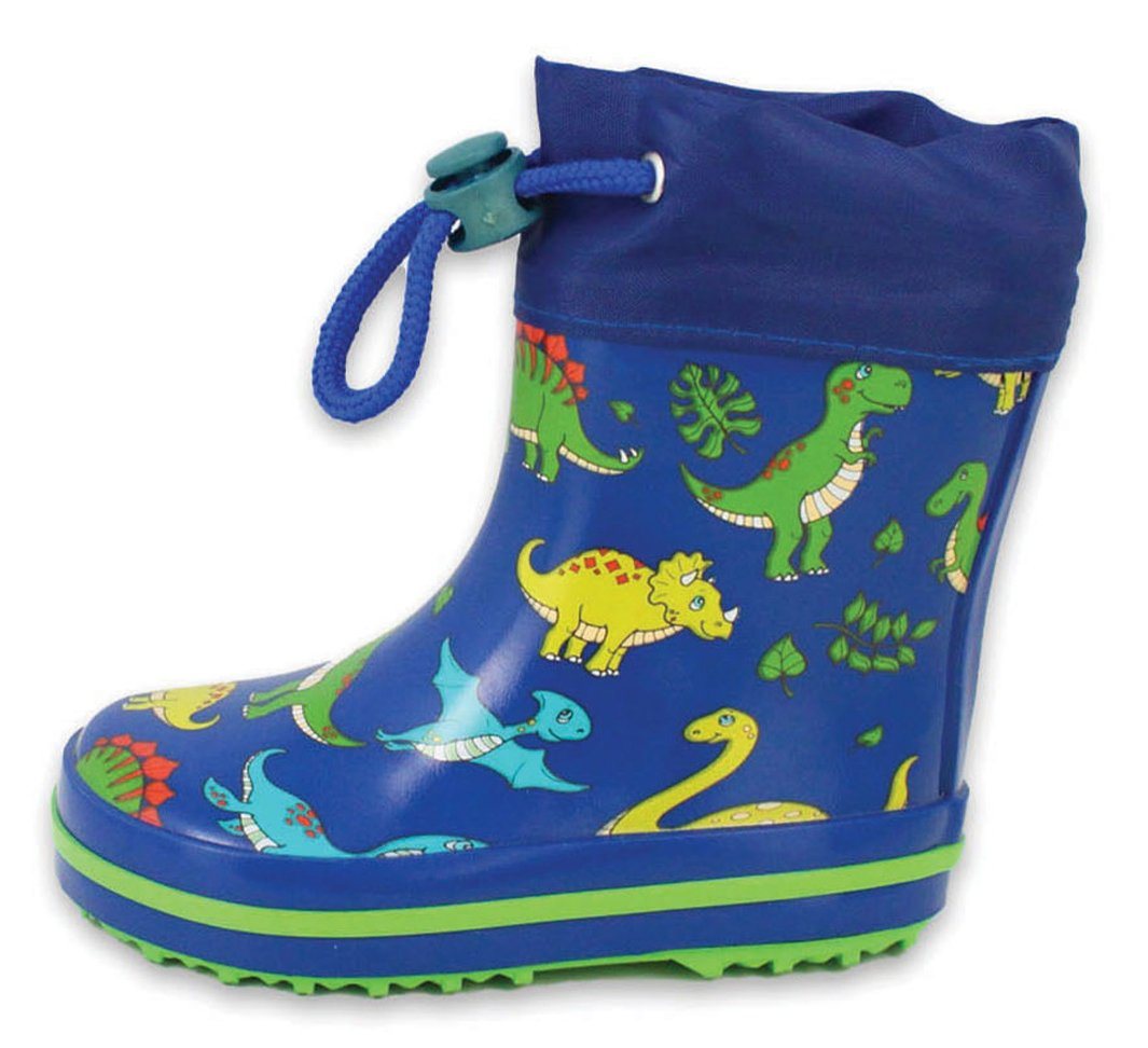 Beck Kleinkinder Gummistiefel Mini Dino Gummistiefel (wasserdicht, für, trockene Füße bei Regen- und Matschwetter) flexible Laufsohle, weicher Naturkautschuk