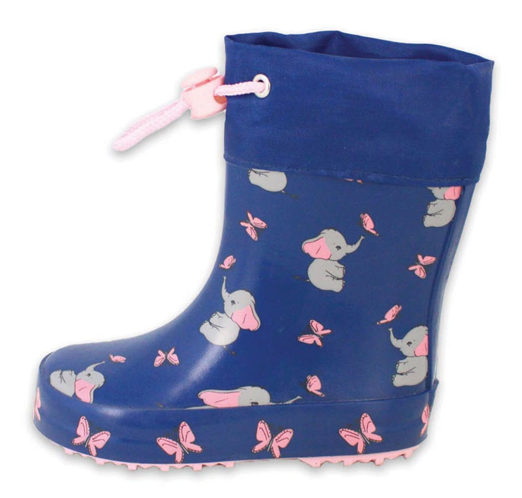 Beck Kleinkinder Gummistiefel Mini Fant Gummistiefel (Baby-Elefanten lassen Mädchenaugen leuchten, für trockene Füße bei Regenwetter) wasserdicht, aus Naturkautschuk, herausnehmbare Einlegesohle