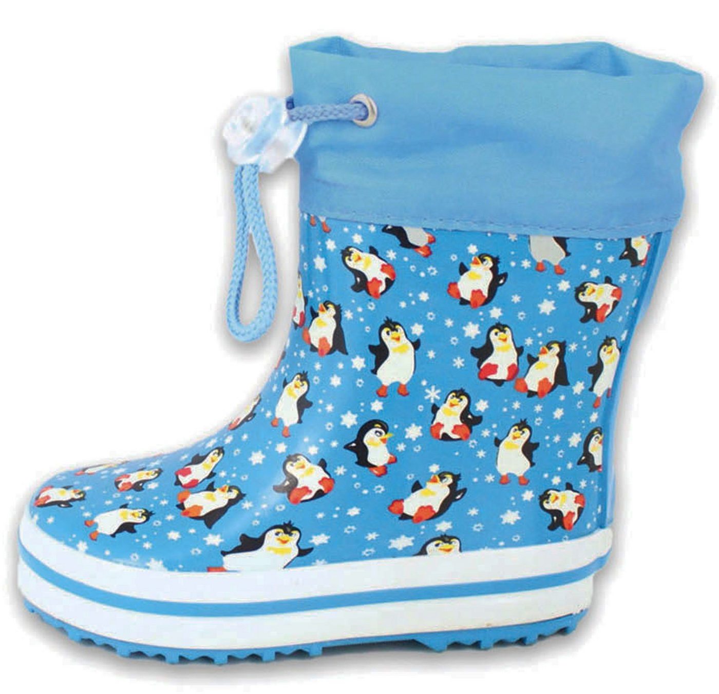 Beck Kleinkinder Gummistiefel Pinguine mit Warmfutter Gummistiefel (für Mädchen und Jungen, für warme Füße bei Nässe und Kälte) wasserdicht, aus Naturkautschuk, leichte flexible Sohle