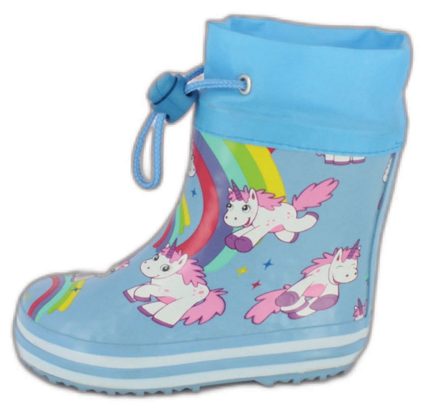 Beck Kleinkinder Gummistiefel Rainbow mit Warmfutter Gummistiefel (für warme Füße bei Nässe und Kälte) leichte flexible Sohle