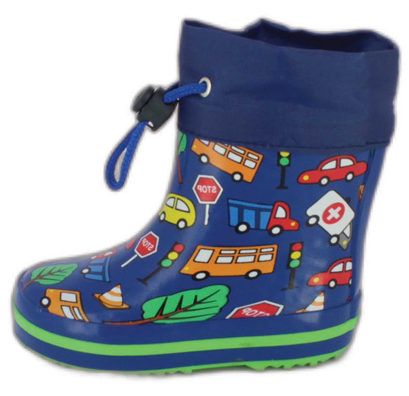 Beck Kleinkinder Gummistiefel Traffic mit Warmfutter Gummistiefel (für Jungs, für warme Füße bei Nässe und Kälte) wasserdicht, aus Naturkautschuk, leichte flexible Sohle