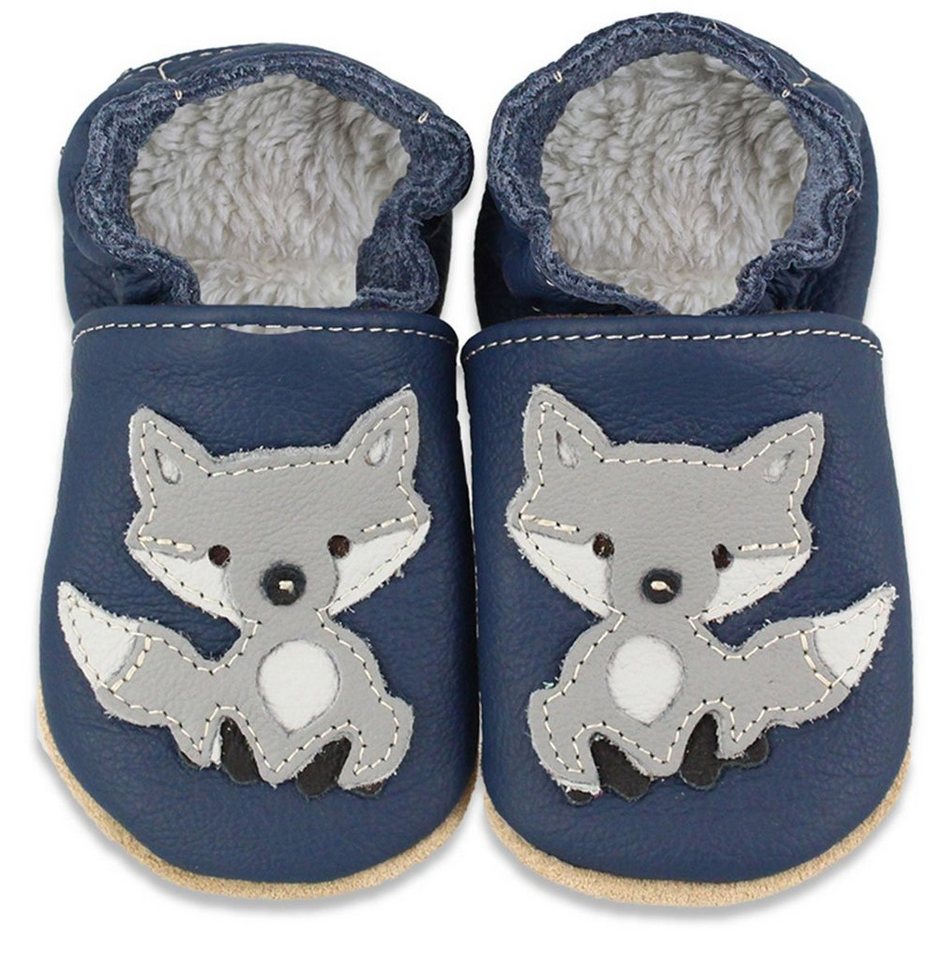 Beck Krabbelschuh Blue Fox mit Warmfutter Krabbelschuh (warme, weiche, flexible, leichte Schuhe, für die allerersten Schritte) Innensohle mit Warmfutter, chromfrei gegerbtes Rindsleder
