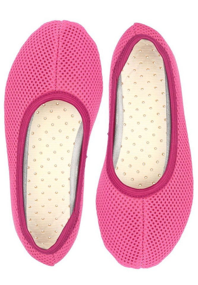 Beck Schläppchen AirBecks Mesh mit atmungsaktiver Sohle Gymnastikschuh (in vielen Farben und Größen erhältlich, robuste und flexible Materialien, leichter Barfußschuh) Laufsohle und Obermaterial sind atmungsaktiv (rosa)